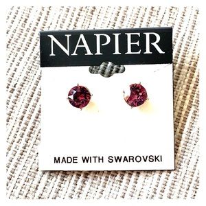 Purple stone earrings